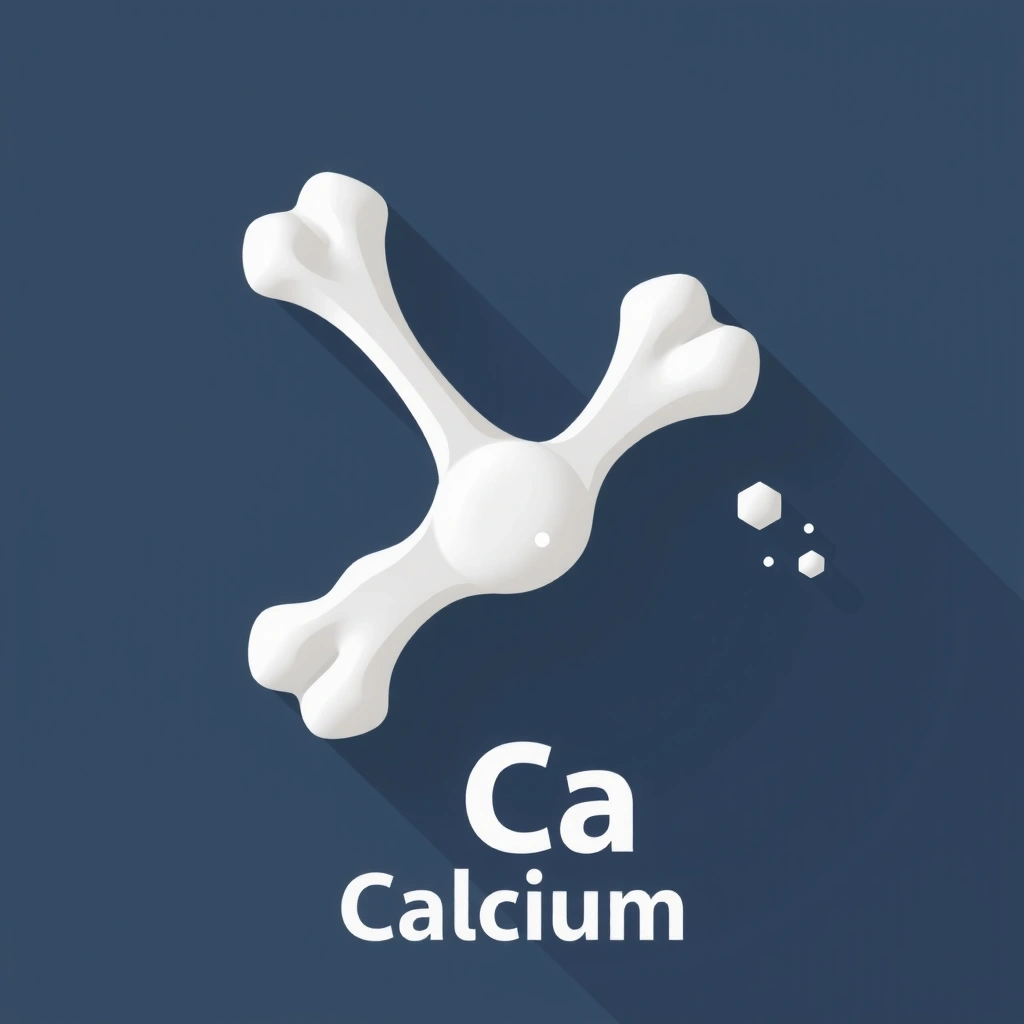 Símbolo de Calcio con estructura ósea